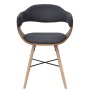 Sillas de comedor 6 unidades madera curvada y tela gris oscuro de vidaXL, Sillas de comedor - Ref: Foro24-271947, Precio: 634...
