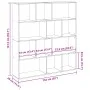 Estantería de madera de ingeniería marrón roble 132x29x141,5 cm de , Librerías y estanterías - Ref: Foro24-3310313, Precio: 1...