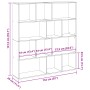 Estantería de madera de ingeniería marrón roble 132x29x141,5 cm de , Librerías y estanterías - Ref: Foro24-3310313, Precio: 1...