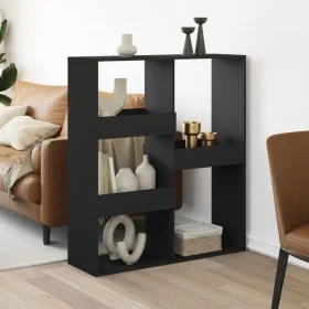 Separador de ambientes madera ingeniería negro 100x33x115 cm de , Librerías y estanterías - Ref: Foro24-3309547, Precio: 73,8...