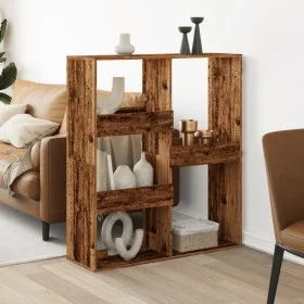 Separador de ambientes madera envejecida 100x33x115 cm de , Librerías y estanterías - Ref: Foro24-3309553, Precio: 71,90 €, D...