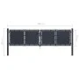 Anthrazitgraue Gartentür aus Stahl 300x75 cm von , Gartentore - Ref: Foro24-144523, Preis: 326,22 €, Rabatt: %