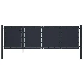 Anthracite grey steel garden gate 350x75 cm by , garden gates - Ref: Foro24-144535, Price: 372,43 €, Discount: %