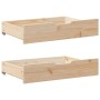 Cajones debajo de cama con ruedas 2 uds madera maciza de pino de , Cajones de almacenaje doméstico - Ref: Foro24-850926, Prec...