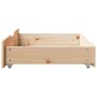 Cajones debajo de cama con ruedas 2 uds madera maciza de pino de , Cajones de almacenaje doméstico - Ref: Foro24-850926, Prec...