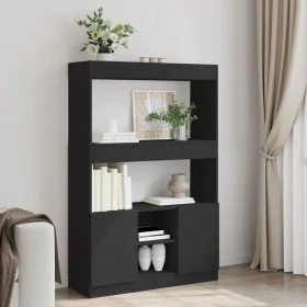 Aparador alto madera de ingeniería negro 92x33x140 cm de , Librerías y estanterías - Ref: Foro24-3309610, Precio: 94,57 €, De...