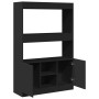 Aparador alto madera de ingeniería negro 92x33x140 cm de , Librerías y estanterías - Ref: Foro24-3309610, Precio: 95,70 €, De...