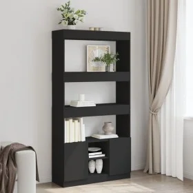 Aparador alto madera de ingeniería negro 92x33x180 cm de , Librerías y estanterías - Ref: Foro24-3309619, Precio: 108,67 €, D...