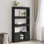 Aparador alto madera de ingeniería negro 92x33x180 cm de , Librerías y estanterías - Ref: Foro24-3309619, Precio: 112,66 €, D...