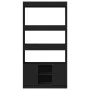 Aparador alto madera de ingeniería negro 92x33x180 cm de , Librerías y estanterías - Ref: Foro24-3309619, Precio: 108,67 €, D...