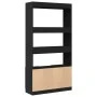 Aparador alto madera de ingeniería negro 92x33x180 cm de , Librerías y estanterías - Ref: Foro24-3309619, Precio: 108,67 €, D...