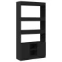 Aparador alto madera de ingeniería negro 92x33x180 cm de , Librerías y estanterías - Ref: Foro24-3309619, Precio: 108,67 €, D...
