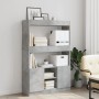 Aparador alto madera de ingeniería gris hormigón 92x33x140 cm de , Librerías y estanterías - Ref: Foro24-3309612, Precio: 92,...
