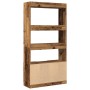 Aparador alto madera ingeniería madera envejecida 92x33x180 cm de , Librerías y estanterías - Ref: Foro24-3309625, Precio: 14...