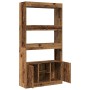 Aparador alto madera ingeniería madera envejecida 92x33x180 cm de , Librerías y estanterías - Ref: Foro24-3309625, Precio: 14...