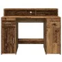 Escritorio con LED madera ingeniería envejecida 120x55x91 cm de , Escritorios - Ref: Foro24-3309418, Precio: 167,44 €, Descue...