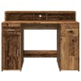 Escritorio con LED madera ingeniería envejecida 120x55x91 cm de , Escritorios - Ref: Foro24-3309418, Precio: 170,03 €, Descue...