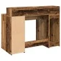 Escritorio con LED madera ingeniería envejecida 120x55x91 cm de , Escritorios - Ref: Foro24-3309418, Precio: 167,44 €, Descue...