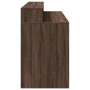 Escritorio con LED madera ingeniería marrón roble 140x55x91 cm de , Escritorios - Ref: Foro24-3309426, Precio: 181,10 €, Desc...