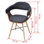 Sillas de comedor 6 unidades madera curvada y tela gris oscuro de vidaXL, Sillas de comedor - Ref: Foro24-271947, Precio: 634...