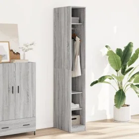 Armario de madera de ingeniería gris Sonoma 30x50x200 cm de , Armarios roperos - Ref: Foro24-3307689, Precio: 97,41 €, Descue...