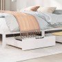 Cajones debajo cama 2 uds madera maciza pino blanco 75x55x16 cm de , Cajones de almacenaje doméstico - Ref: Foro24-850933, Pr...