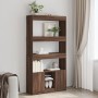 Aparador alto madera de ingeniería roble marrón 92x33x180 cm de , Librerías y estanterías - Ref: Foro24-3309624, Precio: 135,...