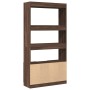 Aparador alto madera de ingeniería roble marrón 92x33x180 cm de , Librerías y estanterías - Ref: Foro24-3309624, Precio: 135,...