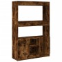 Aparador alto madera de ingeniería roble ahumado 92x33x140 cm de , Librerías y estanterías - Ref: Foro24-3309613, Precio: 94,...