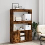 Aparador alto madera de ingeniería roble ahumado 92x33x140 cm de , Librerías y estanterías - Ref: Foro24-3309613, Precio: 94,...