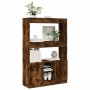 Aparador alto madera de ingeniería roble ahumado 92x33x140 cm de , Librerías y estanterías - Ref: Foro24-3309613, Precio: 94,...