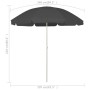 Sombrilla de playa gris antracita 240 cm de vidaXL, Sombrillas - Ref: Foro24-314706, Precio: 29,43 €, Descuento: %