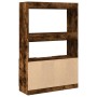 Aparador alto madera de ingeniería roble ahumado 92x33x140 cm de , Librerías y estanterías - Ref: Foro24-3309613, Precio: 94,...