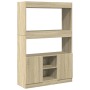 Aparador alto madera de ingeniería roble Sonoma 92x33x140 cm de , Librerías y estanterías - Ref: Foro24-3309611, Precio: 93,6...