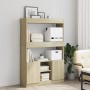 Aparador alto madera de ingeniería roble Sonoma 92x33x140 cm de , Librerías y estanterías - Ref: Foro24-3309611, Precio: 93,6...