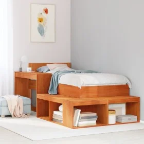 Mueble con escritorio madera maciza pino marrón 232x122x75 cm von , Nachttische - Ref: Foro24-855752, Preis: 203,87 €, Rabatt: %