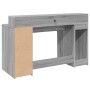 Escritorio con LED madera ingeniería gris sonoma 140x55x91 cm de , Escritorios - Ref: Foro24-3309425, Precio: 213,29 €, Descu...