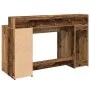 Escritorio con LED madera ingeniería envejecida 140x55x91 cm de , Escritorios - Ref: Foro24-3309427, Precio: 189,49 €, Descue...