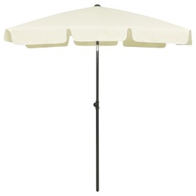 Sombrilla de playa arena amarillo 180x120 cm de vidaXL, Sombrillas - Ref: Foro24-314719, Precio: 39,08 €, Descuento: %