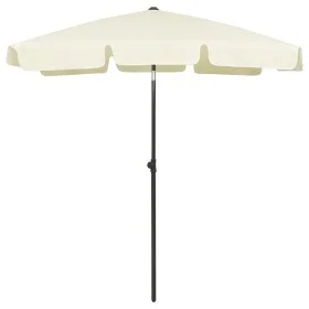 Sombrilla de playa arena amarillo 180x120 cm de vidaXL, Sombrillas - Ref: Foro24-314719, Precio: 40,70 €, Descuento: %