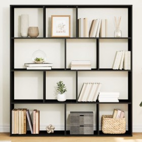 Estantería de madera de ingeniería negra 132x29x141,5 cm de , Librerías y estanterías - Ref: Foro24-3310308, Precio: 133,03 €...