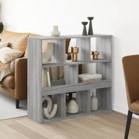 Separador de ambientes madera gris Sonoma 100x33x94,5 cm de , Librerías y estanterías - Ref: Foro24-3309515, Precio: 78,14 €,...