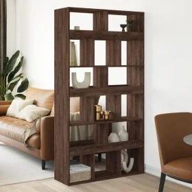 Separador de ambientes madera marrón roble 100x33x187,5 cm de , Librerías y estanterías - Ref: Foro24-3309543, Precio: 181,88...