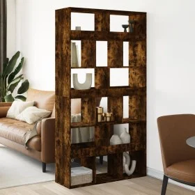 Separador de ambientes madera roble ahumado 100x33x187,5 cm de , Librerías y estanterías - Ref: Foro24-3309541, Precio: 165,0...