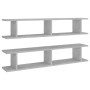 Estantes de pared 2 uds contrachapado gris hormigón 105x18x20cm de , Estantes y estanterías - Ref: Foro24-807209, Precio: 37,...