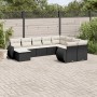 Set de sofás de jardín 10 pzas cojines ratán sintético negro de , Conjuntos de jardín - Ref: Foro24-3254193, Precio: 614,66 €...