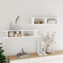Estantes de pared 2 uds madera contrachapada blanco 105x18x20cm de , Estantes y estanterías - Ref: Foro24-807205, Precio: 43,...