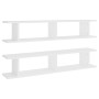 Estantes de pared 2 uds madera contrachapada blanco 105x18x20cm de , Estantes y estanterías - Ref: Foro24-807205, Precio: 43,...