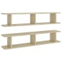 Estantes de pared 2 uds contrachapado roble Sonoma 105x18x20 cm de , Estantes y estanterías - Ref: Foro24-807208, Precio: 35,...