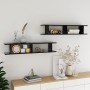 Estantes de pared 2 uds madera contrachapada negro 105x18x20 cm de , Estantes y estanterías - Ref: Foro24-807206, Precio: 35,...